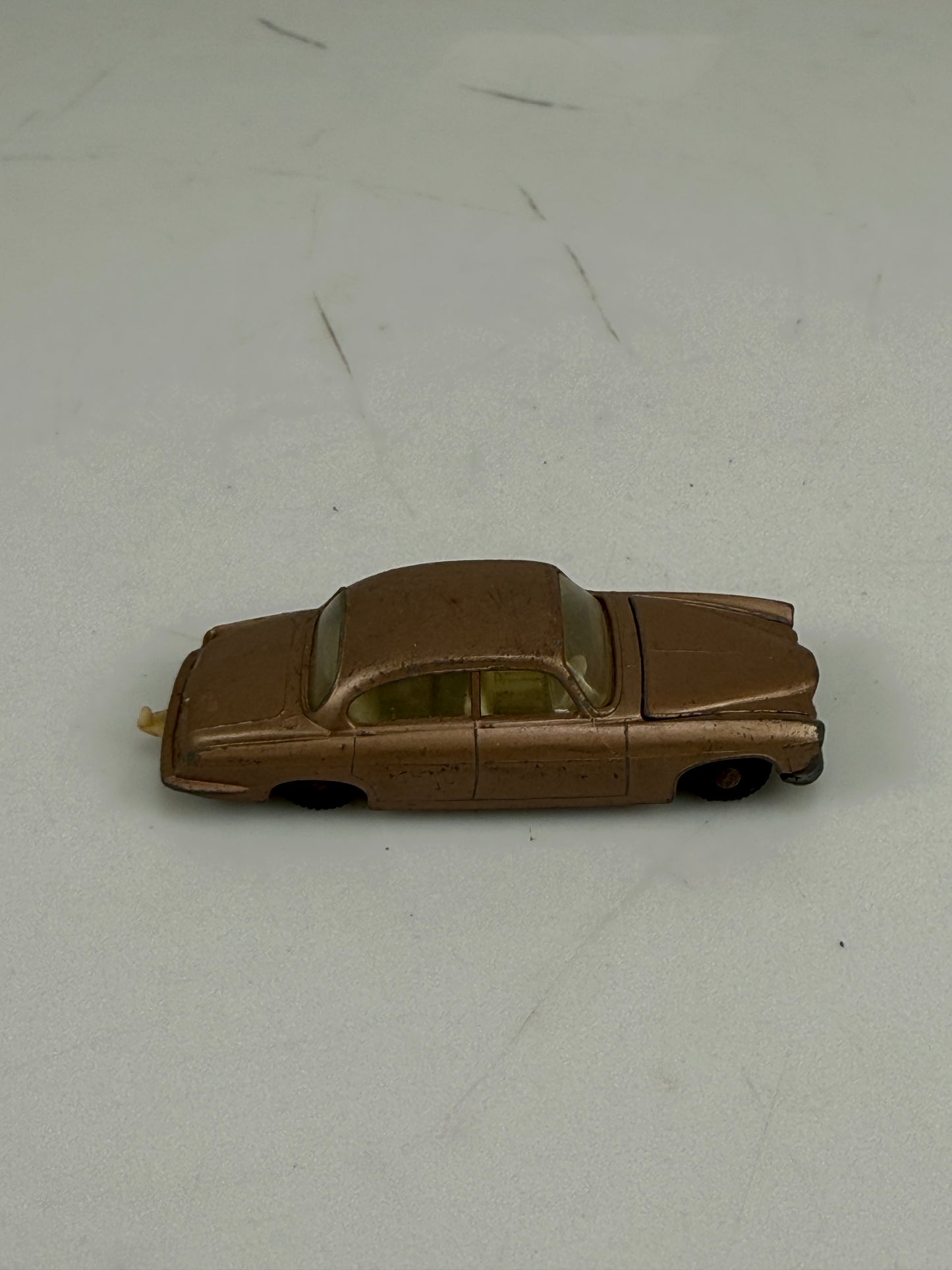 Vintage 1960s Matchbox Lesney No.28 Diecast 1/64 Gold Brown Jaguar MK10 England