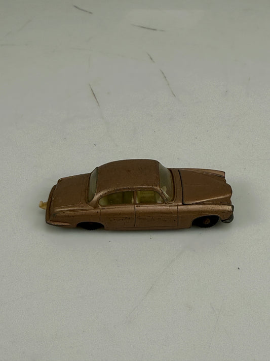 Vintage 1960s Matchbox Lesney No.28 Diecast 1/64 Gold Brown Jaguar MK10 England