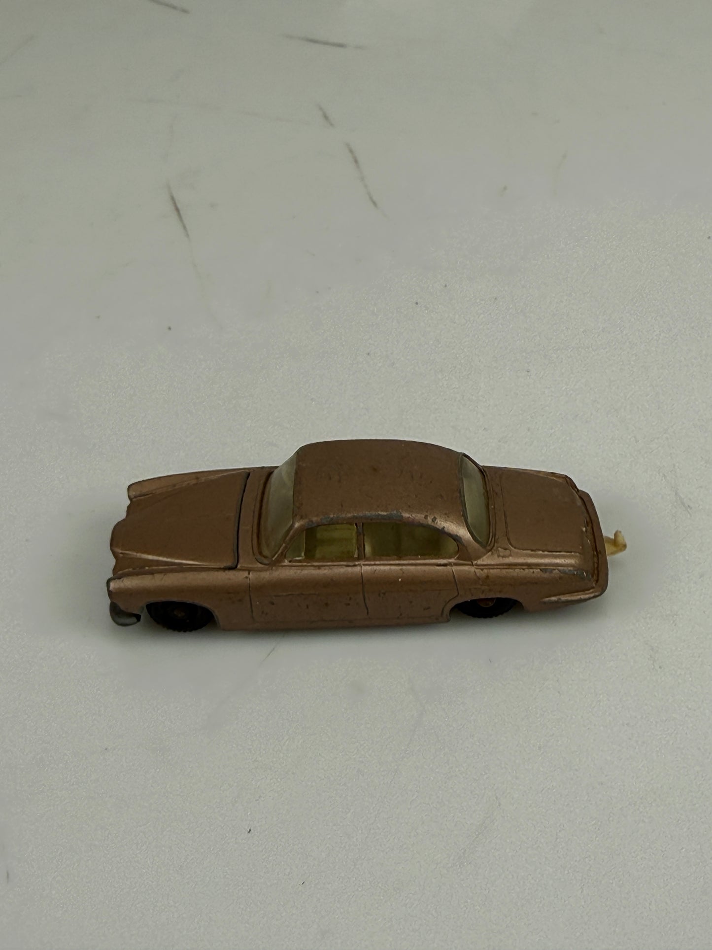 Vintage 1960s Matchbox Lesney No.28 Diecast 1/64 Gold Brown Jaguar MK10 England