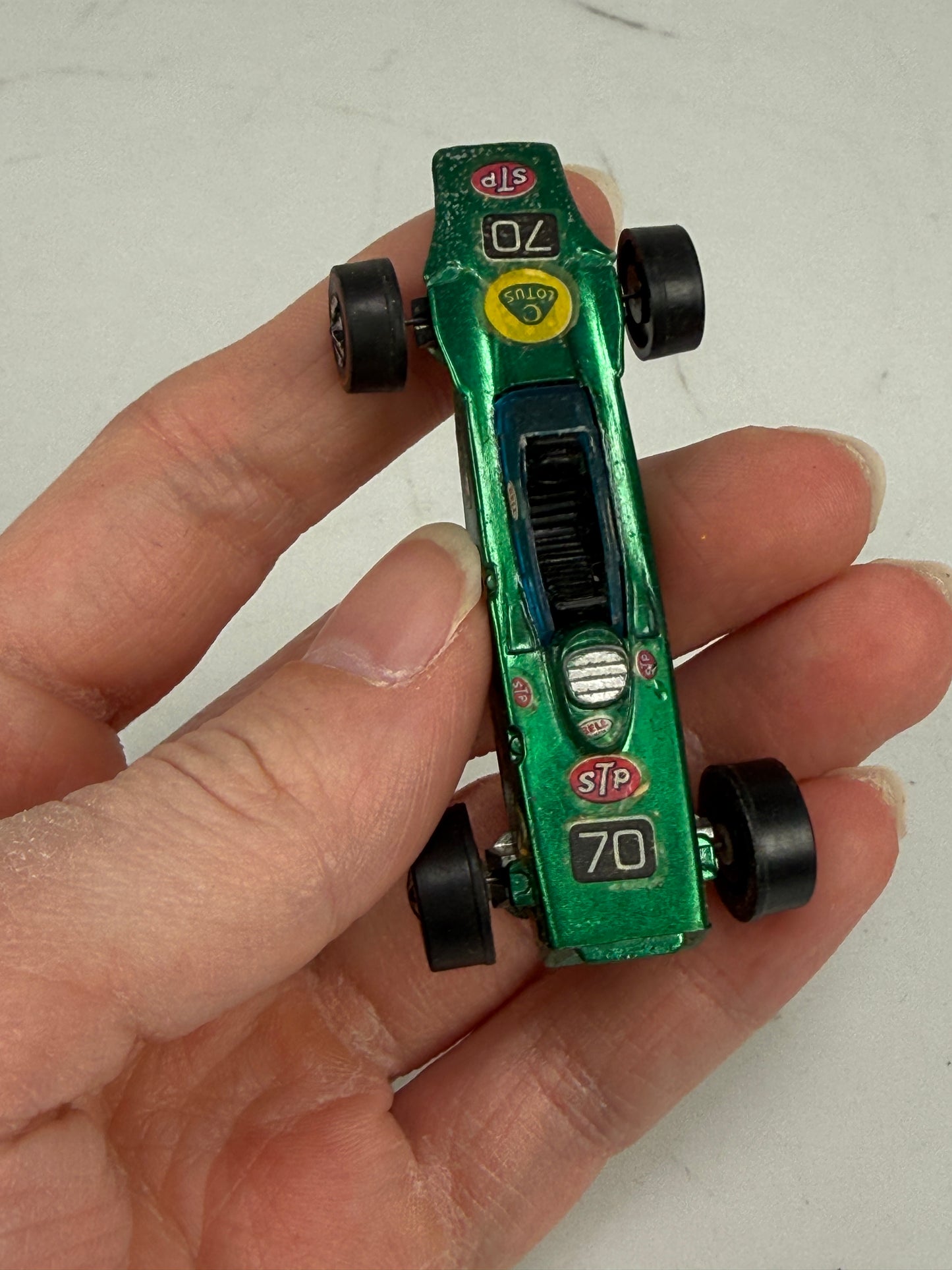 Vintage Hot Wheels Redline 1969 Lotus Turbine Teal/Green Mattel Hong Kong