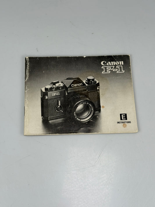 Canon F-1 Instruction Manual Booklet