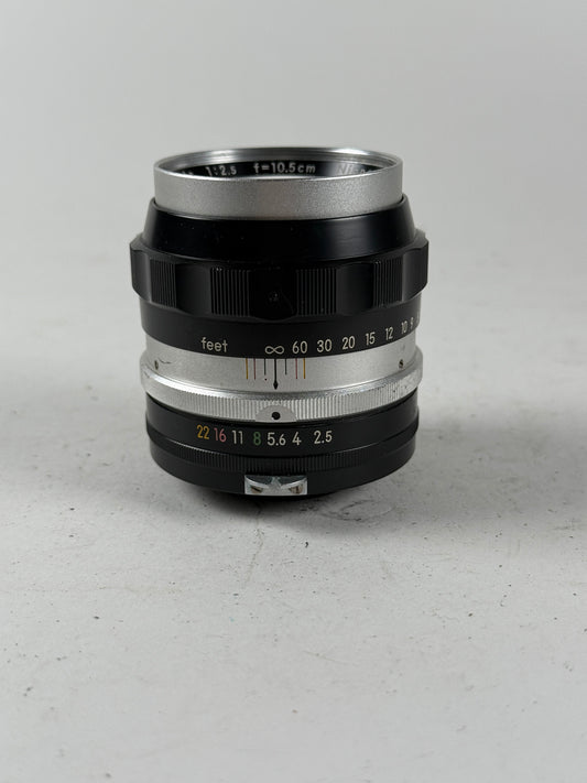 Nikon Nikkor-P 10.5cm 105mm F2.5 Non AI Feet Lens