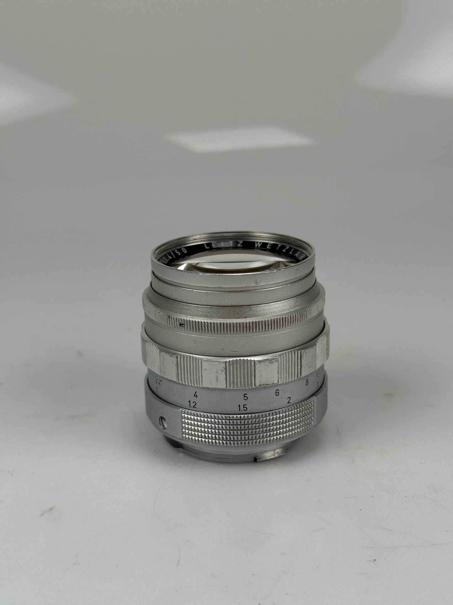 LEITZ Leica Summilux M 50mm F1.4 E43 Chrome Lens V1 version 1 Scalloped