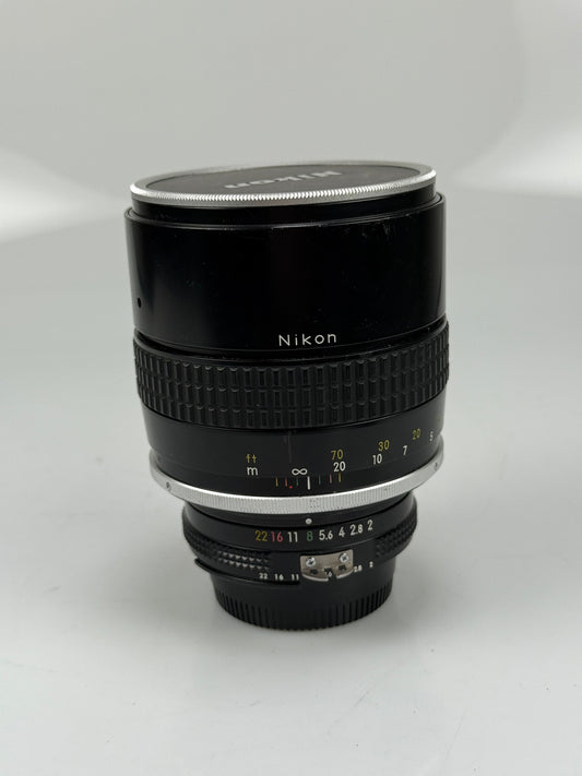 Nikon Nikkor 135mm F2 AI Lens manual focus