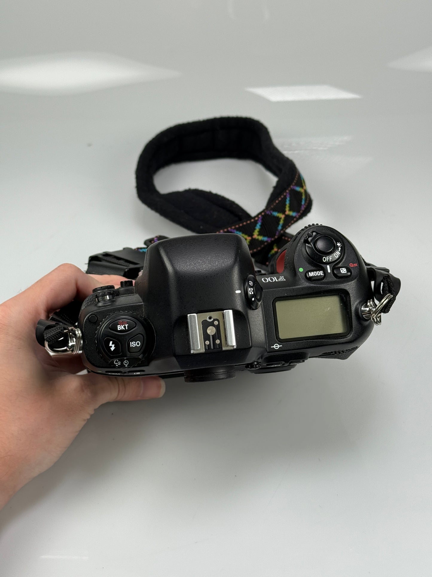 Nikon F100 35mm SLR Film Camera Black Body with MB-15 grip