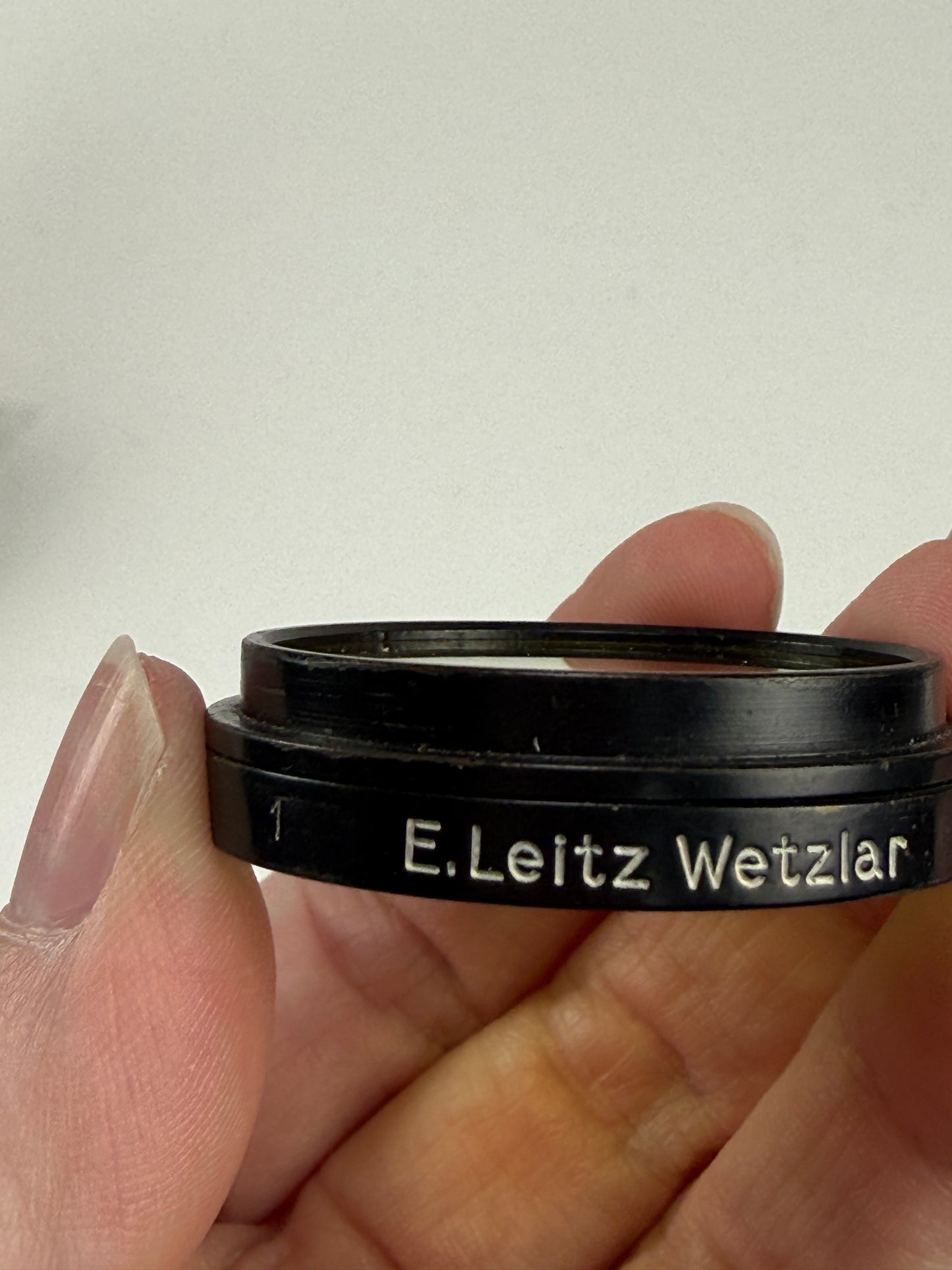 Leitz Leica Black A36 Yellow 1 Contrast Camera Lens Filter - Summitar push on 36mm
