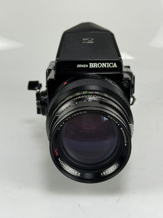 Zenza Bronica ETRSi Medium Format Film Camera, prism, 150mm f3.5 lens kit