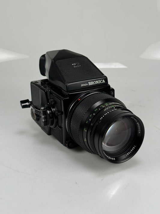 Zenza Bronica ETRSi Medium Format Film Camera, prism, 150mm f3.5 lens kit