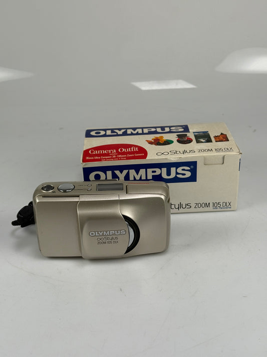 Olympus Stylus Zoom 105 DLX 35mm point and shoot p&s film camera