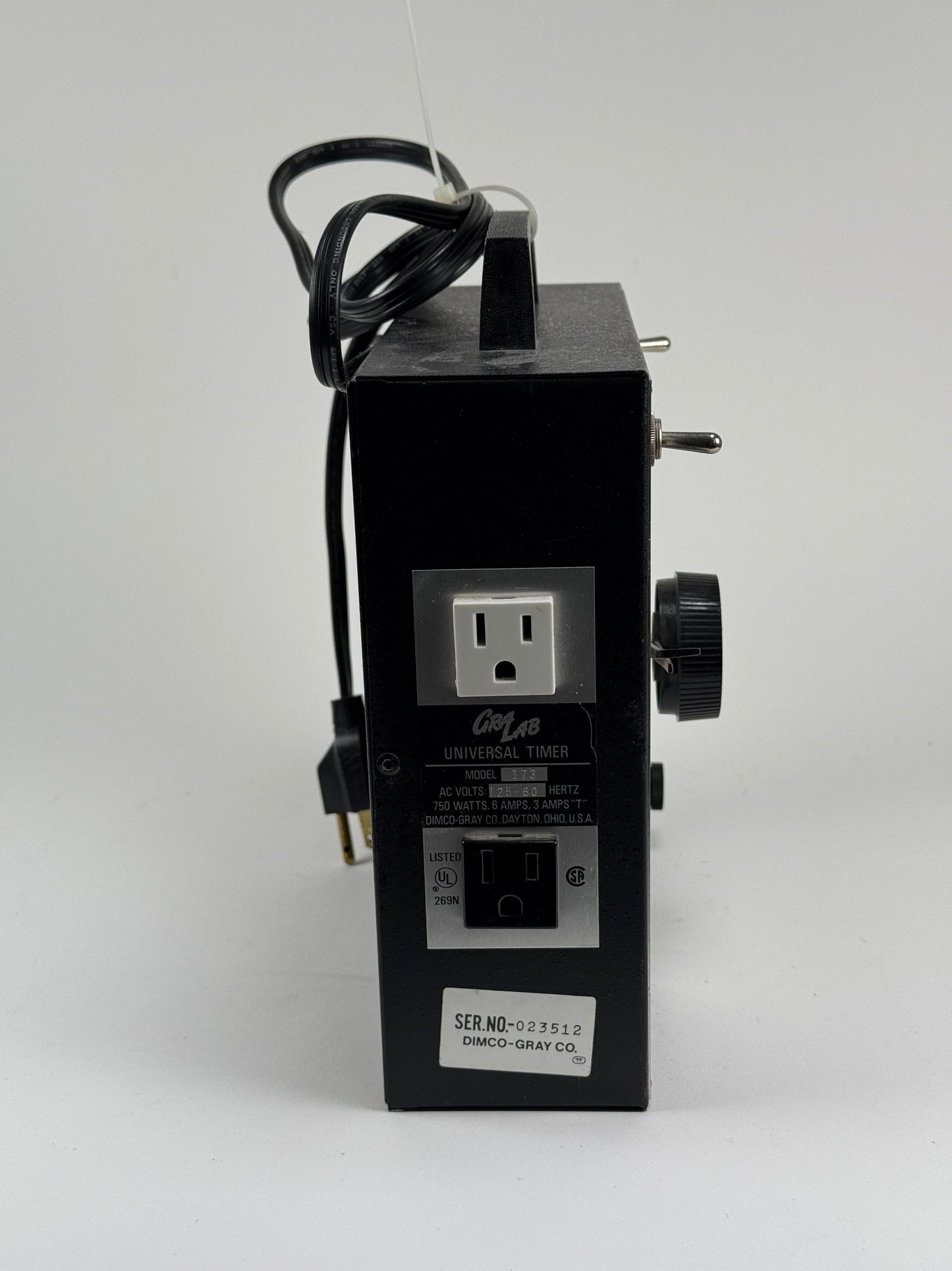 Gralab Timer Model 173 Dimco-Gray Analog Interval Timer