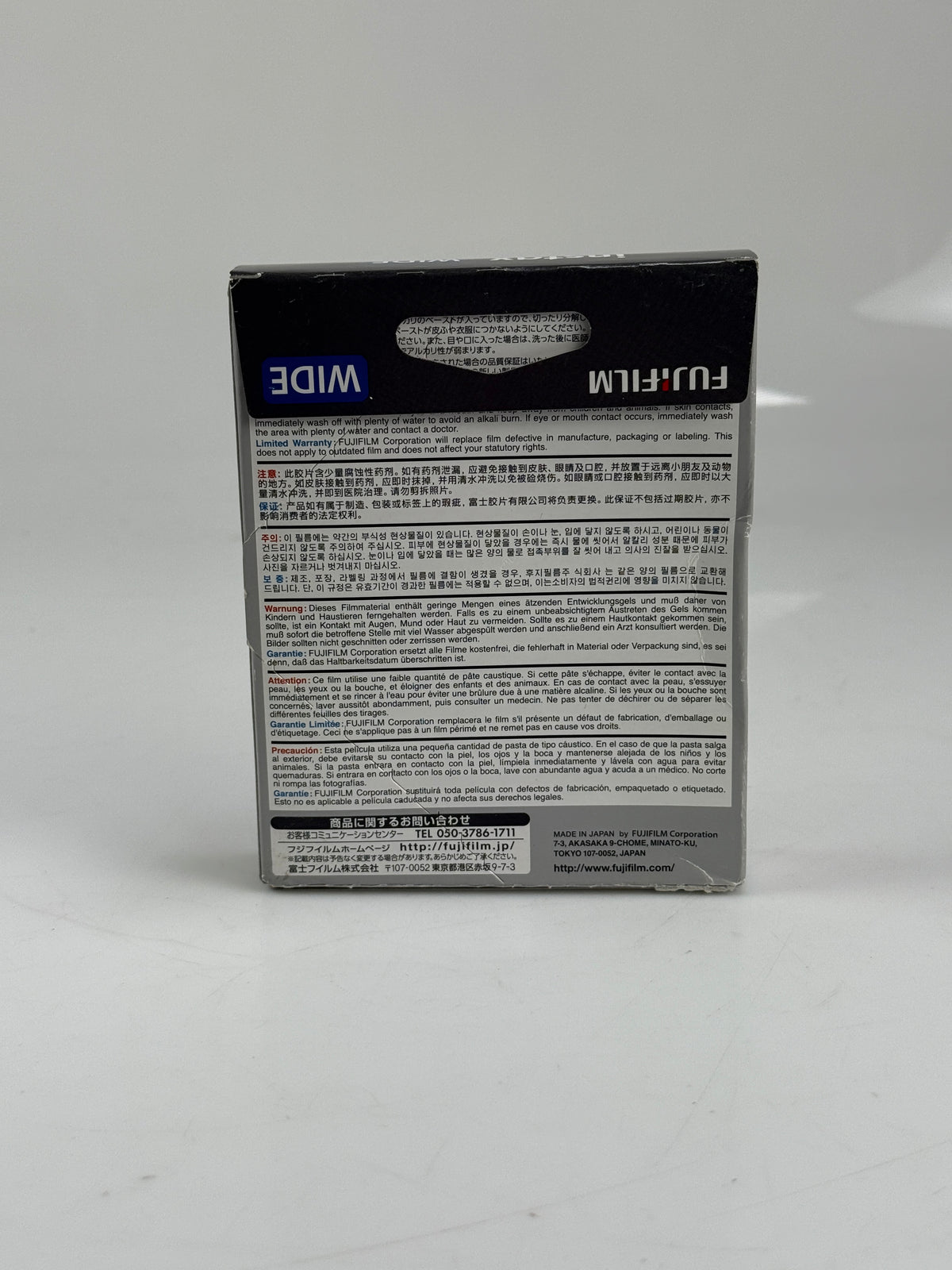 Fujifilm Instax Instant Film Mono Chrome Wide Picture Format ISO 800