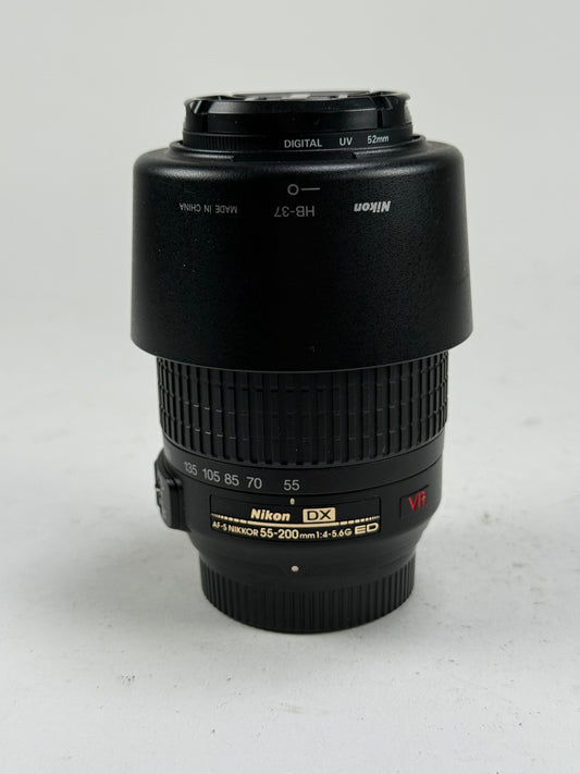 Nikon Nikkor AF-S 55-200mm f4-5.6 G ED DX VR IF Lens AFS