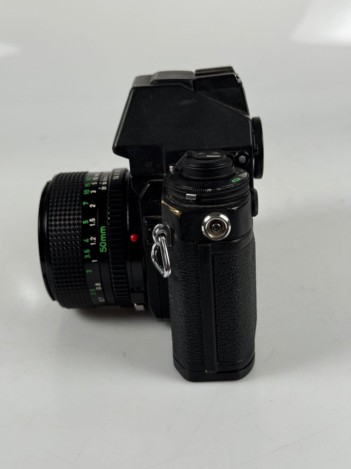 Canon NEW F-1 N 35mm SLR Film Camera black Body AE Finder w/ 50mm f1.4 FD