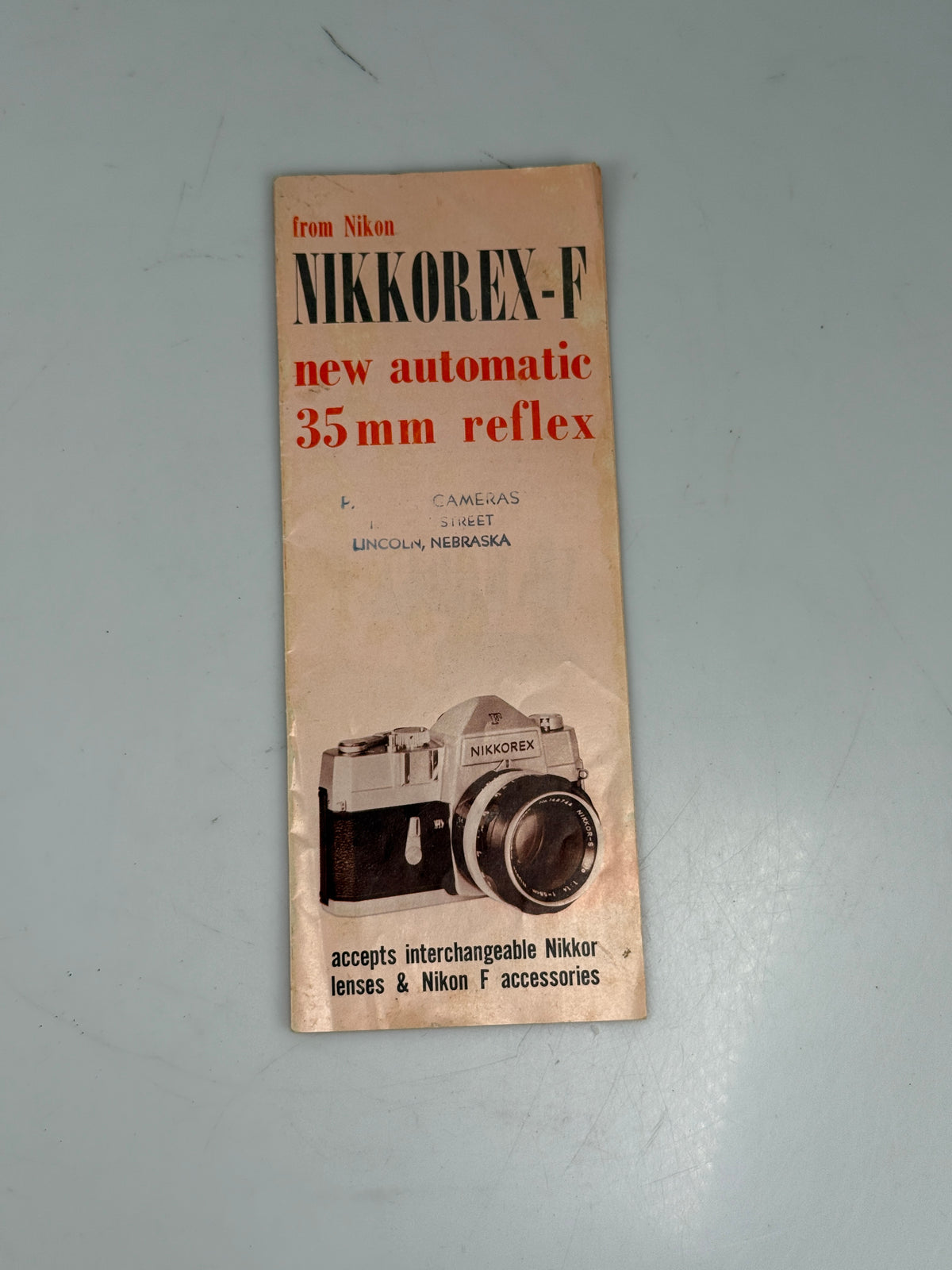Nikon Nikkorex F Instruction Manual English Original Nippon Kogaku