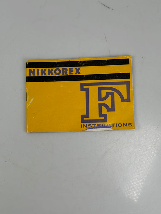 Nikon Nikkorex F Instruction Manual English Original