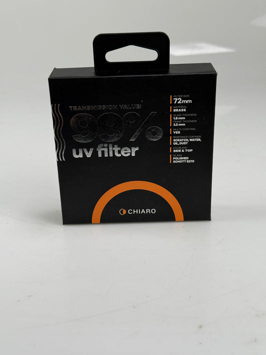 Chiaro 72mm UV lens Filter 99% Transmission Value