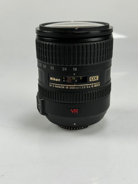 Nikon Nikkor AF-S 18-200mm f3.5-5.6 G ED DX VR Lens AFS