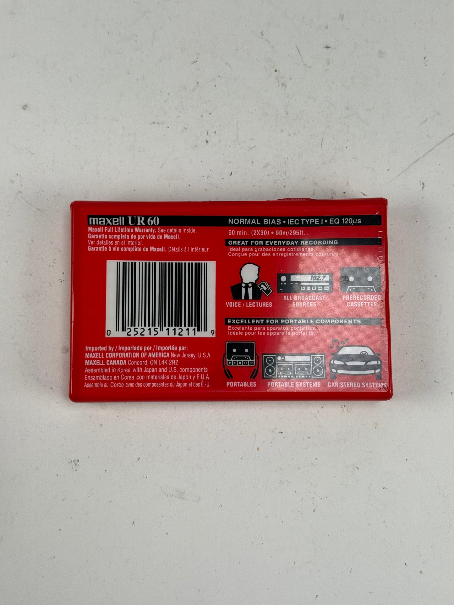 Maxell UR 90 Minute Blank Audio Cassette Tape Normal Bias lot 7
