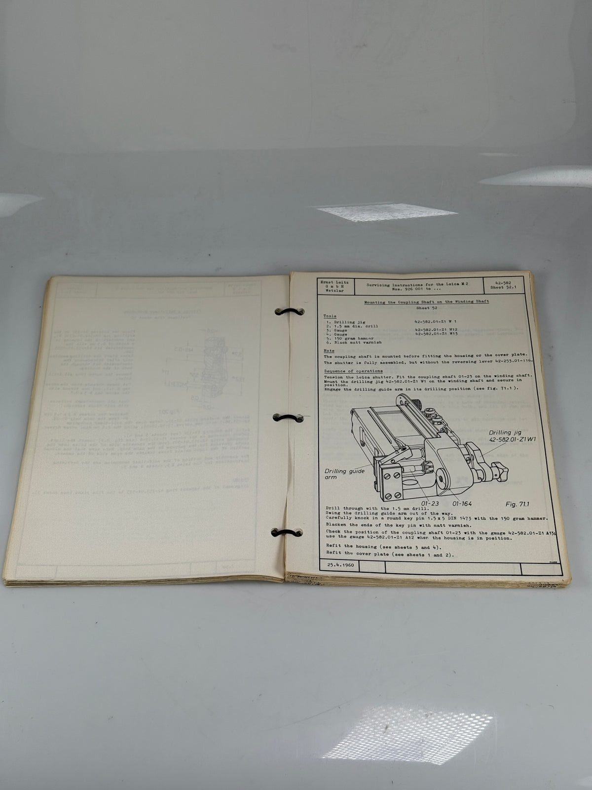 Original Leica M2 Service instructions camera Repair Manual RARE
