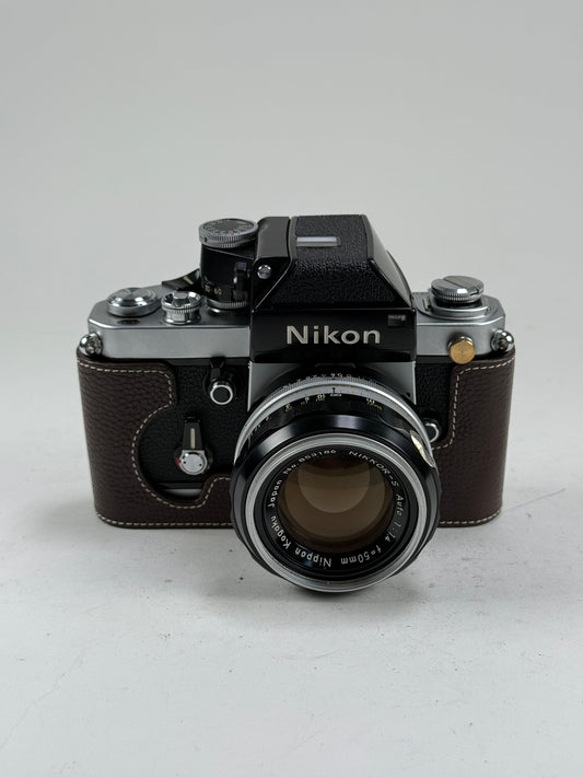 Nikon F2 Photomic SLR Film Camera Body Chrome kit w/ 50mm f1.4 non ai lens