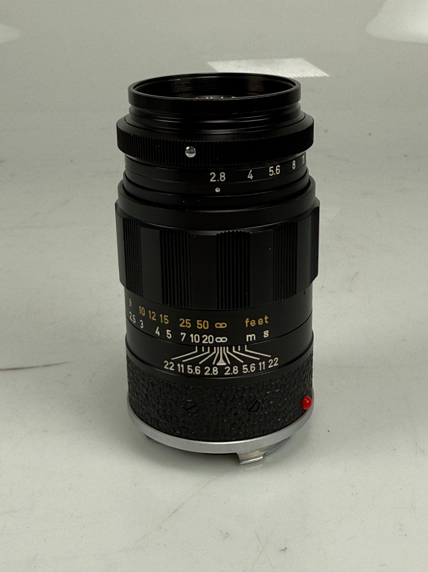 Leica 90mm f2.8 Elmarit Black M mount lens