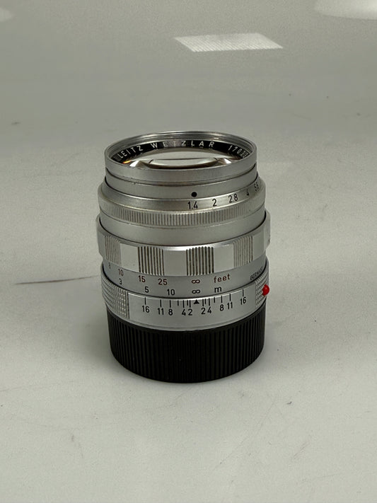 LEITZ Leica Summilux M 50mm F1.4 E43 Chrome Lens V1 version 1 Scalloped