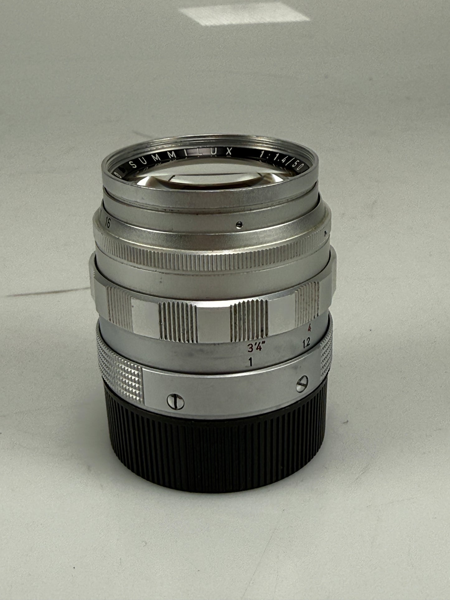 LEITZ Leica Summilux M 50mm F1.4 E43 Chrome Lens V1 version 1 Scalloped
