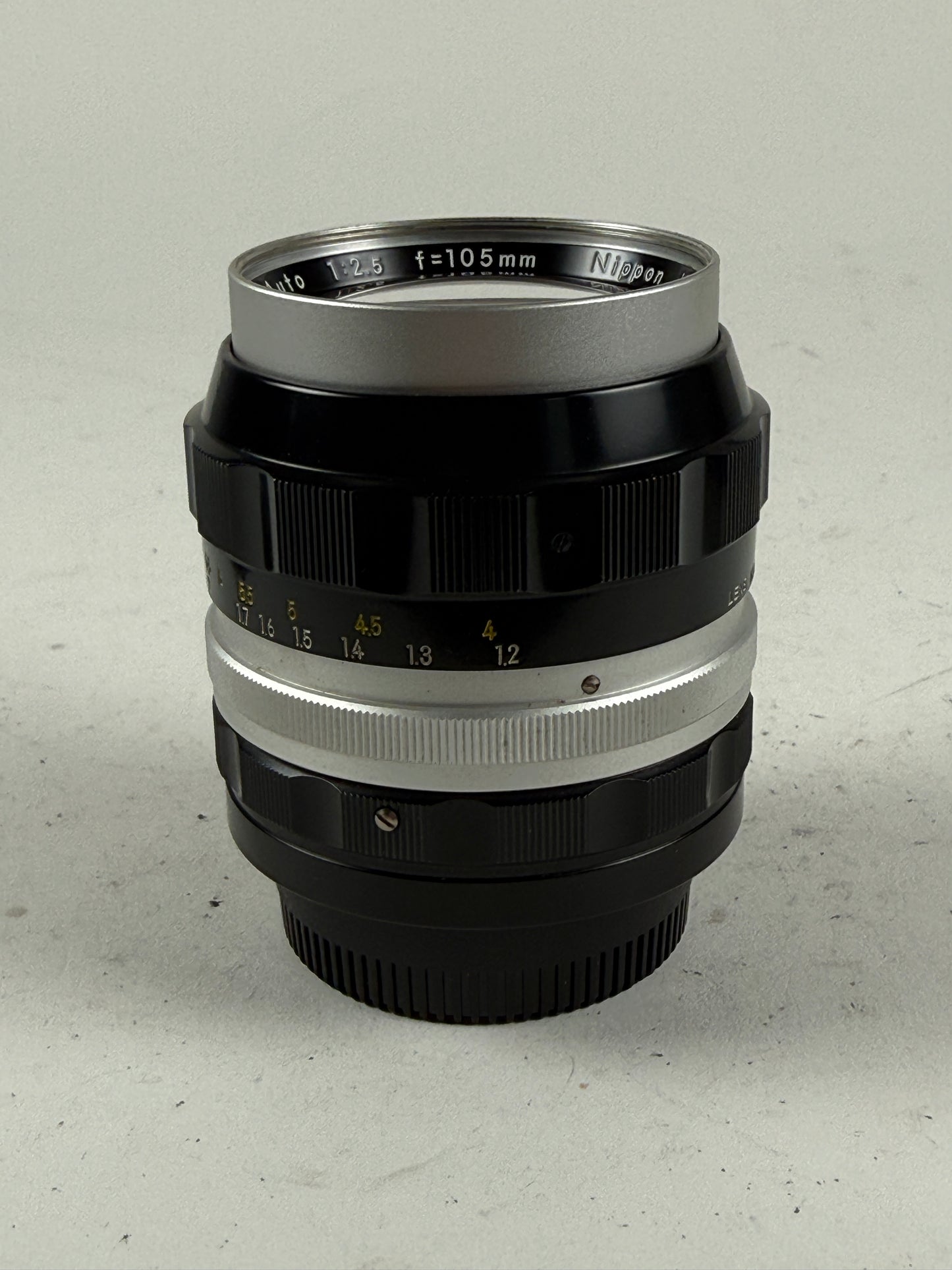 Nikon Nikkor P 105mm f2.5 Non Ai Prime Manual Focus Portrait Lens w/ hood