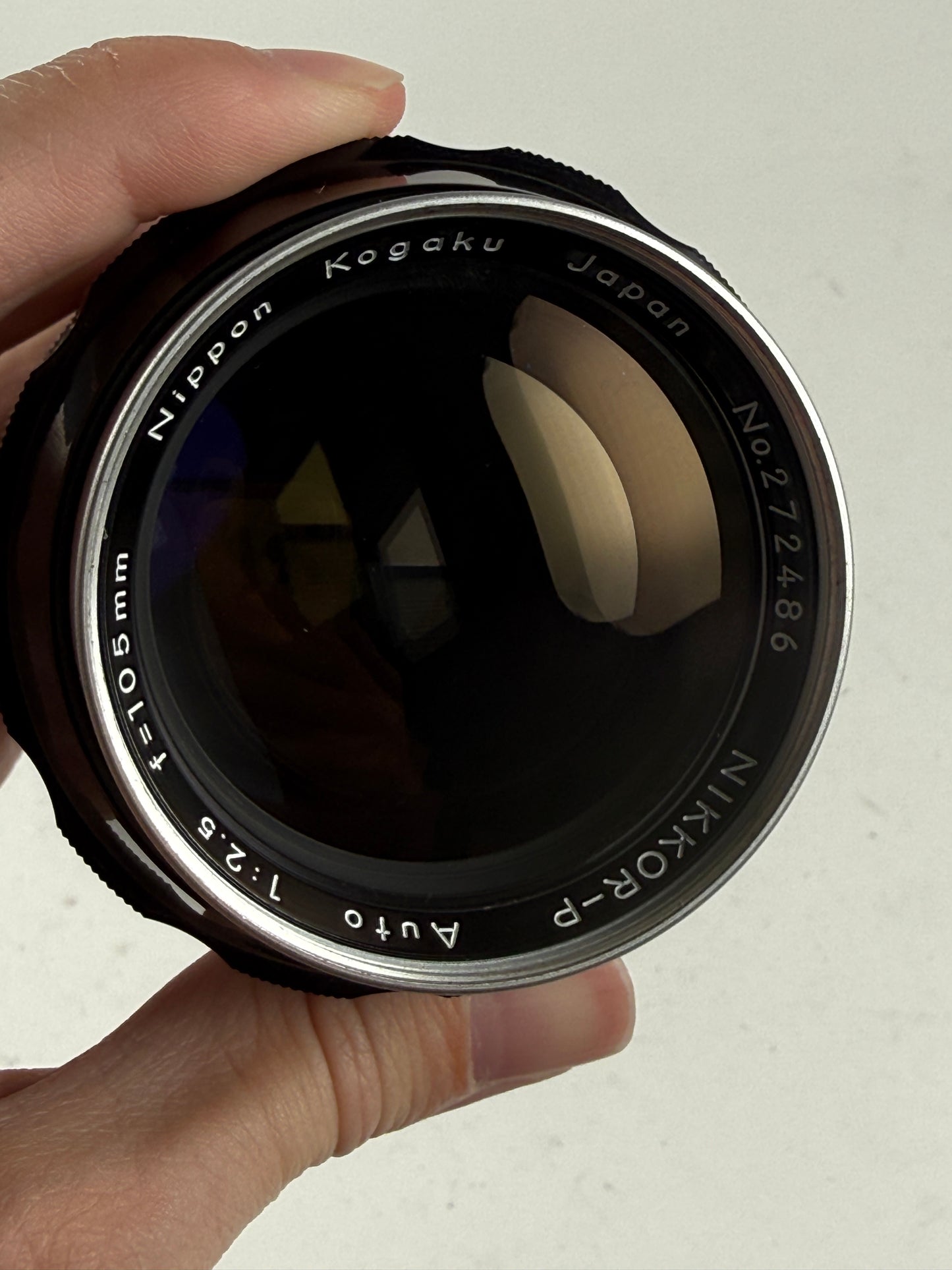 Nikon Nikkor P 105mm f2.5 Non Ai Prime Manual Focus Portrait Lens w/ hood