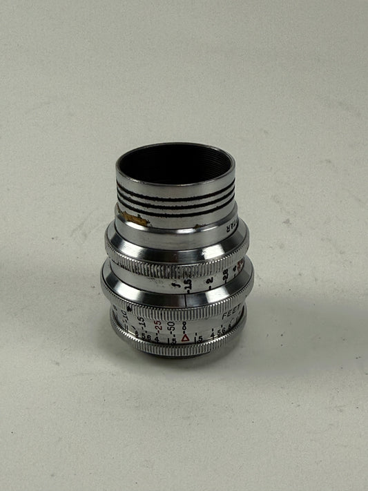 Wollensak Cine Raptar 1 Inch 25mm F1.5 C Mount Lens Camera Adap M4/3 BMPCC Bolex