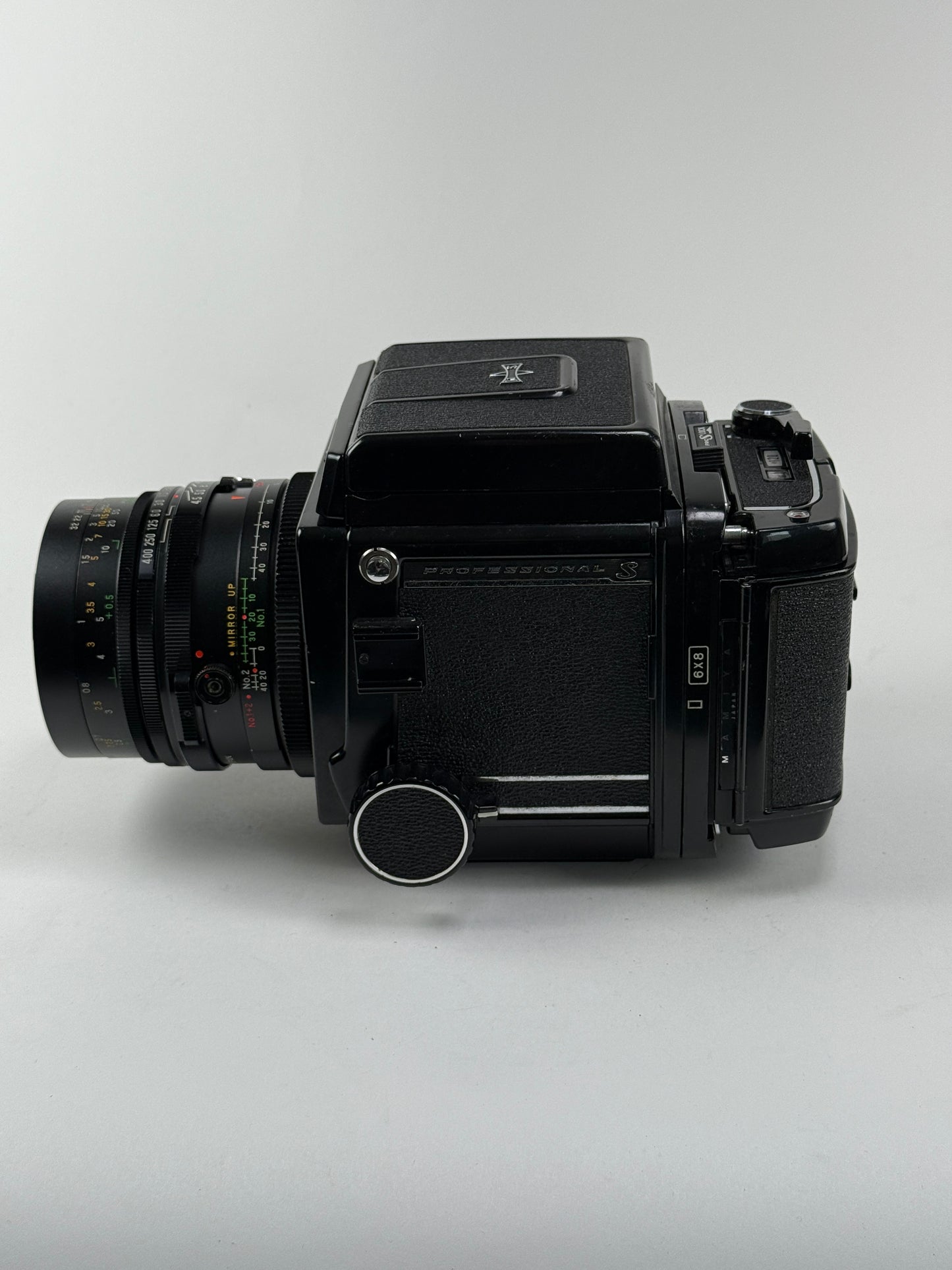 Mamiya RB67 Pro S with 140mm f4.5 Mamiya-Sekor Macro C and 120 film back