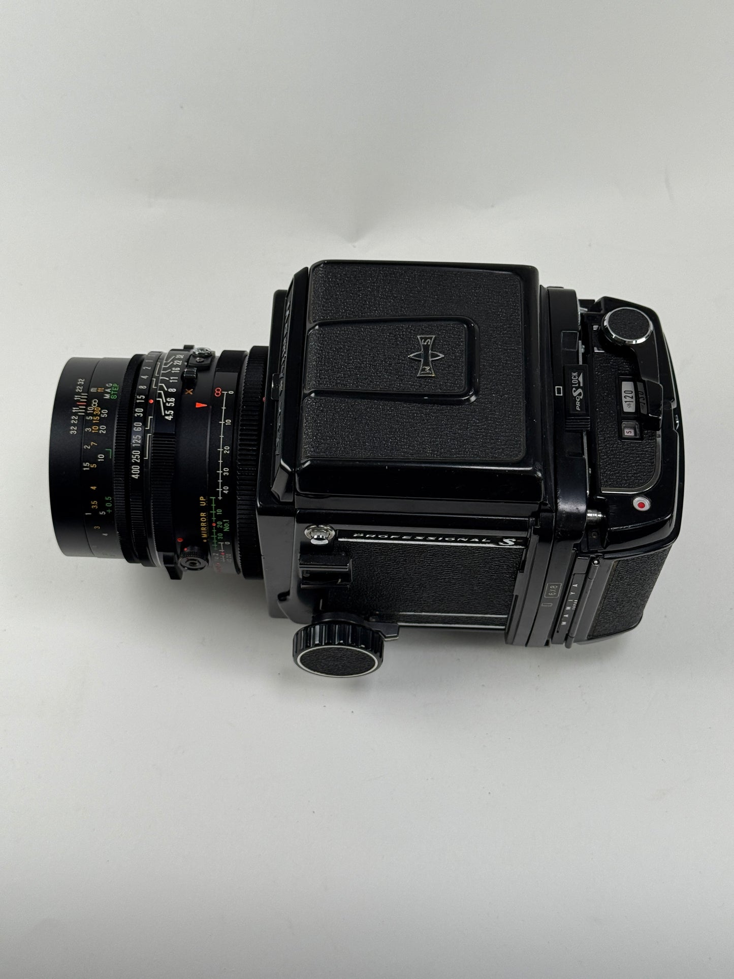 Mamiya RB67 Pro S with 140mm f4.5 Mamiya-Sekor Macro C and 120 film back