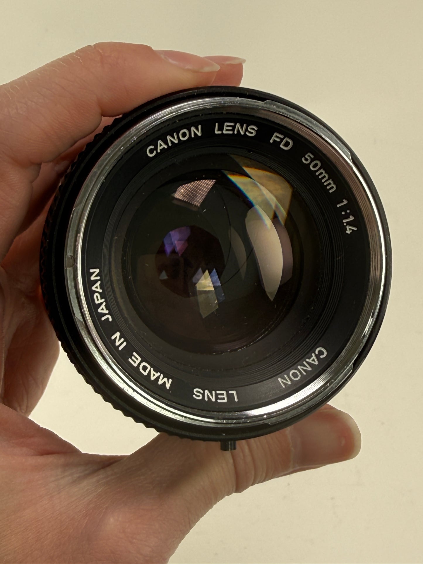 Canon FD 50mm f1.4 MF prime Lens Chrome Nose