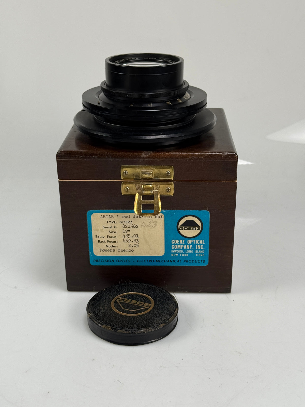 C.P. GOERZ 19 IN INCH F11 ARTAR APOCHROMAT RED DOT Barrel Lens