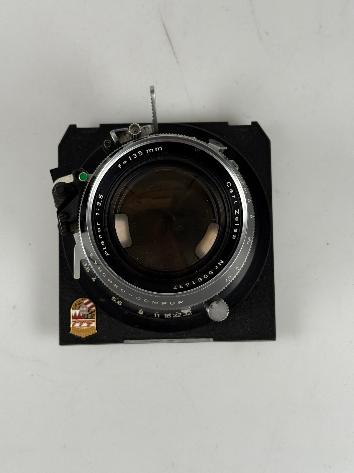Linhof select Carl Zeiss Planar 135mm f3.5 Large format lens, with board RARE