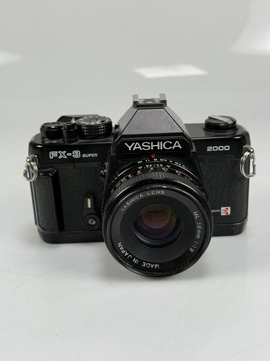 Yashica FX-3 Super 2000 35mm SLR Film Camera ML 50mm f1.9 Lens