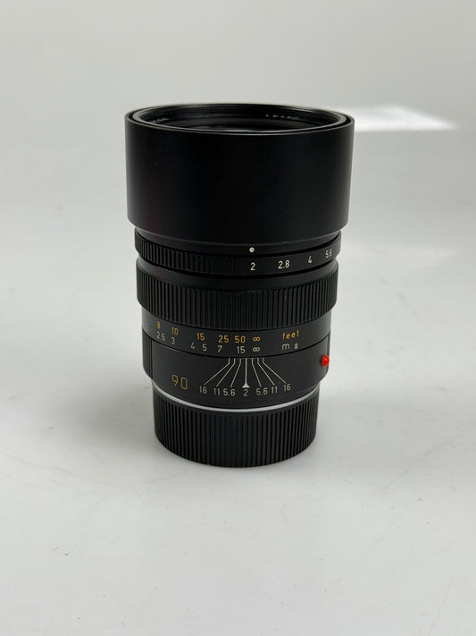 Leica 11136 90mm f2 Summicron-M E55 Lens Black (v.II)