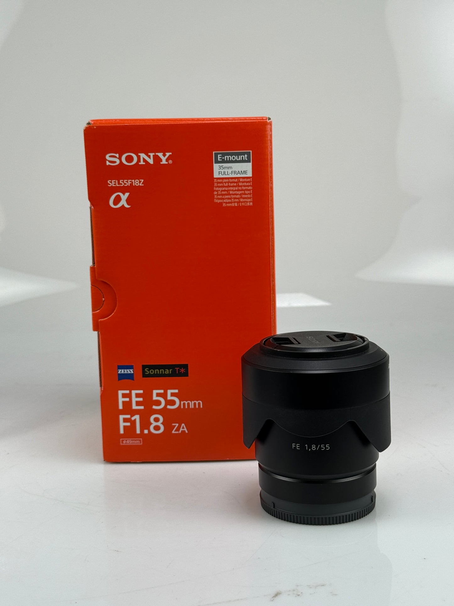 Sony FE E mount Carl Zeiss 55mm f1.8 ZA Sonnar T* lens
