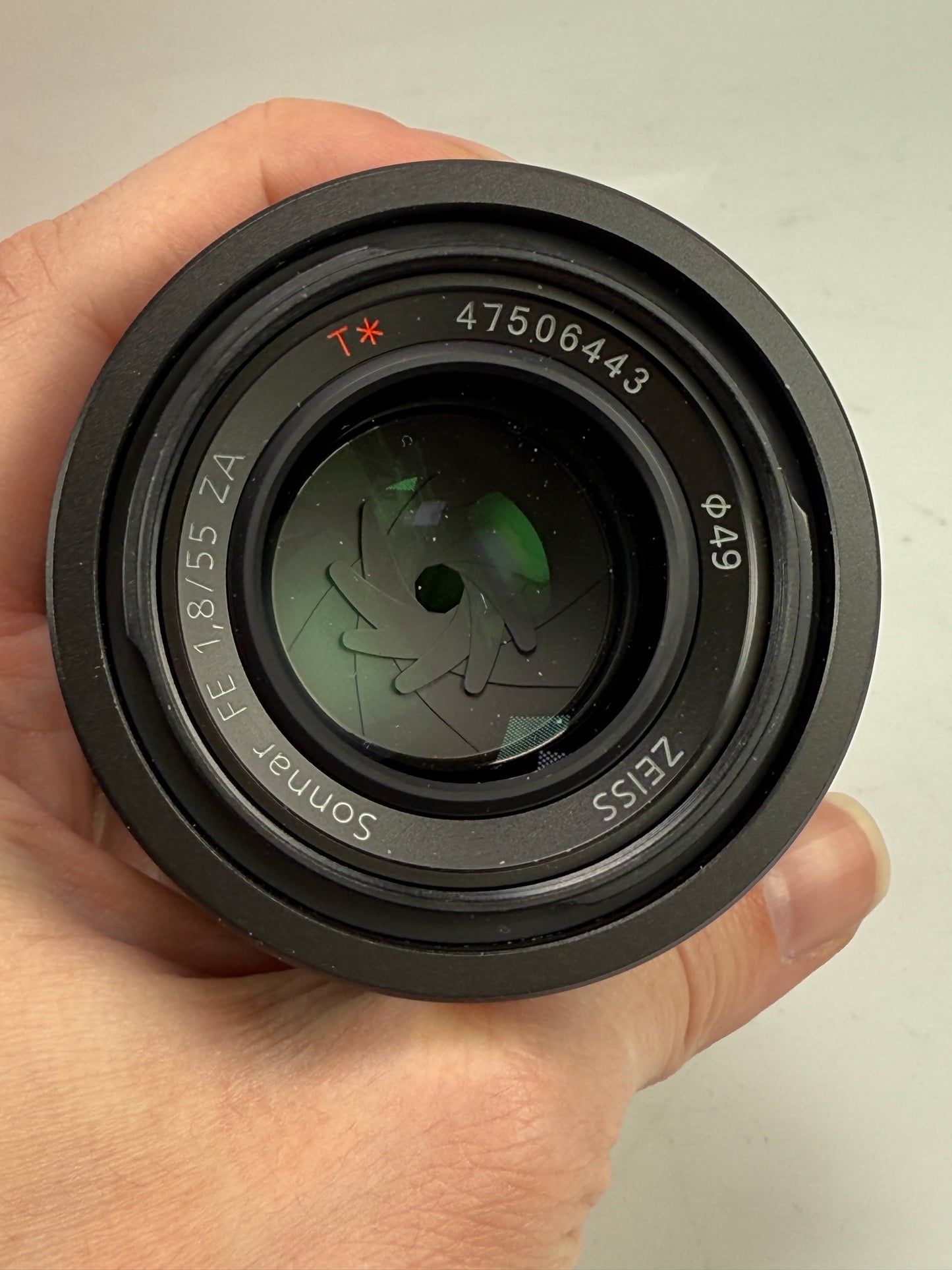 Sony FE E mount Carl Zeiss 55mm f1.8 ZA Sonnar T* lens