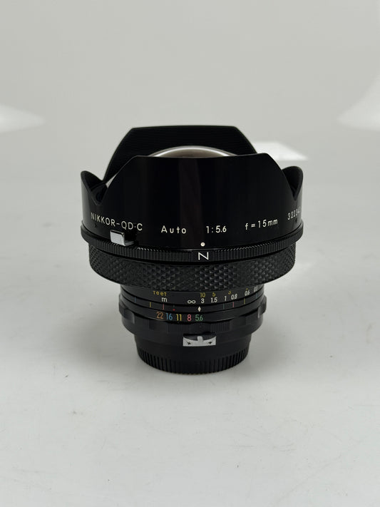 Nikon Nikkor 15mm f/5.6 QD.C Non-AI Ultra -wide rectilinearly corrected Lens