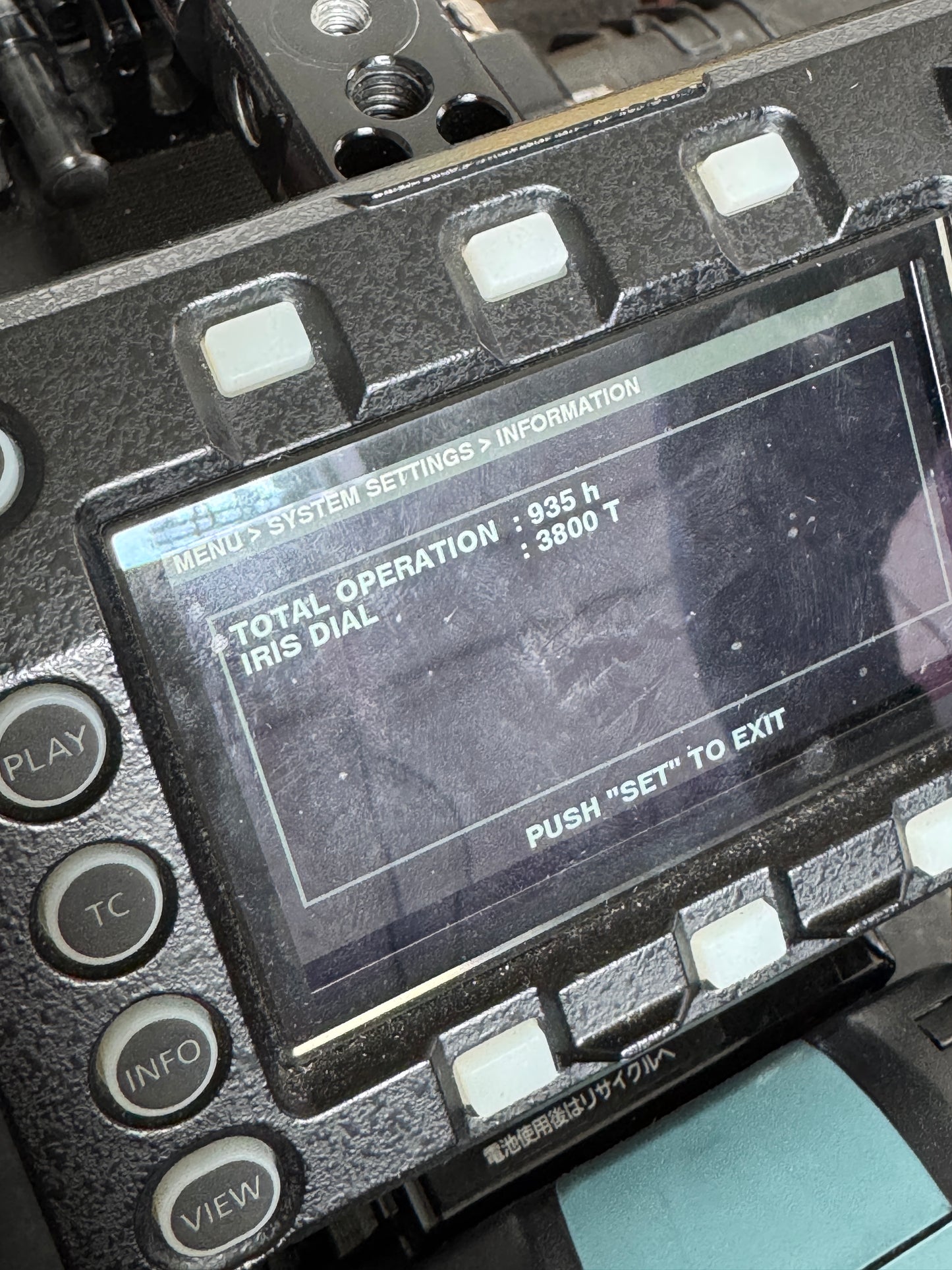 Panasonic Varicam LT Cinema 4k EF and PL Mount 935 Hours