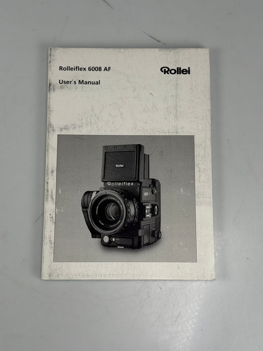 Rollei Rolleiflex 6008 AF Camera Instruction users manual RARE