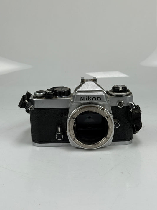Nikon FE Chrome 35mm SLR Film Camera Body