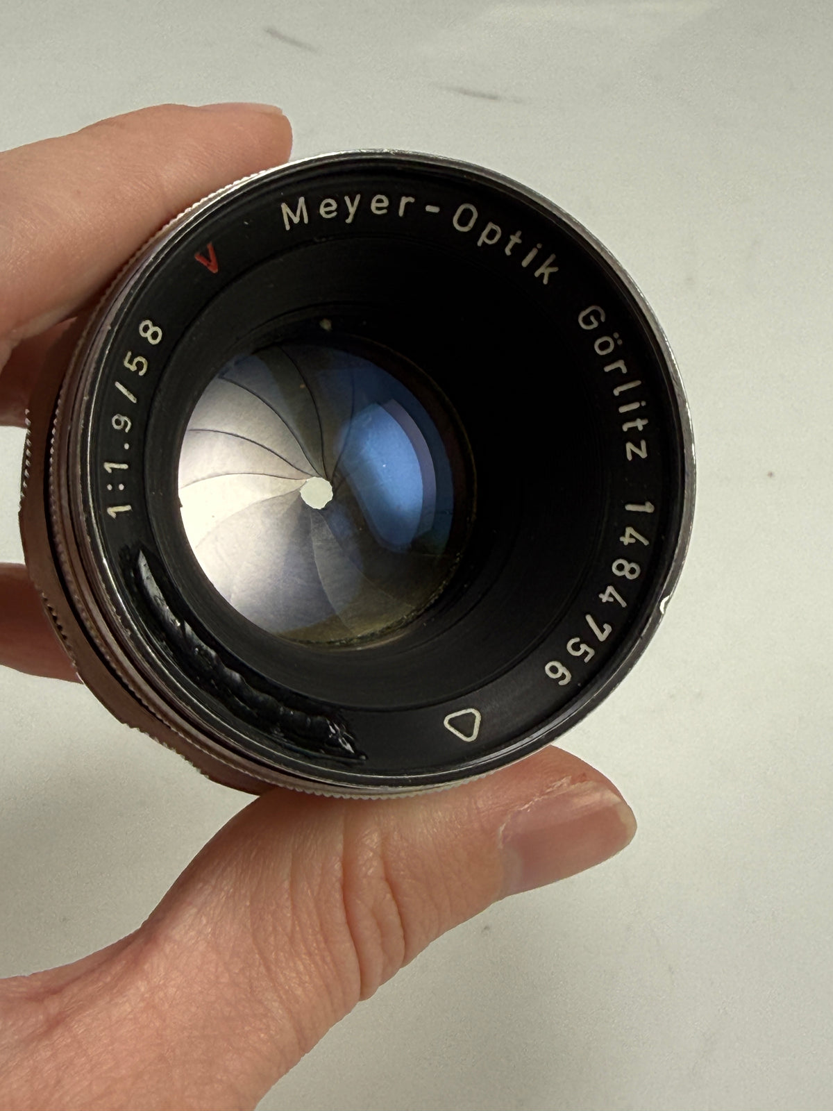 Meyer Optic PRIMOPLAN "RED V" 58mm f1.9 SILVER - M42 mount