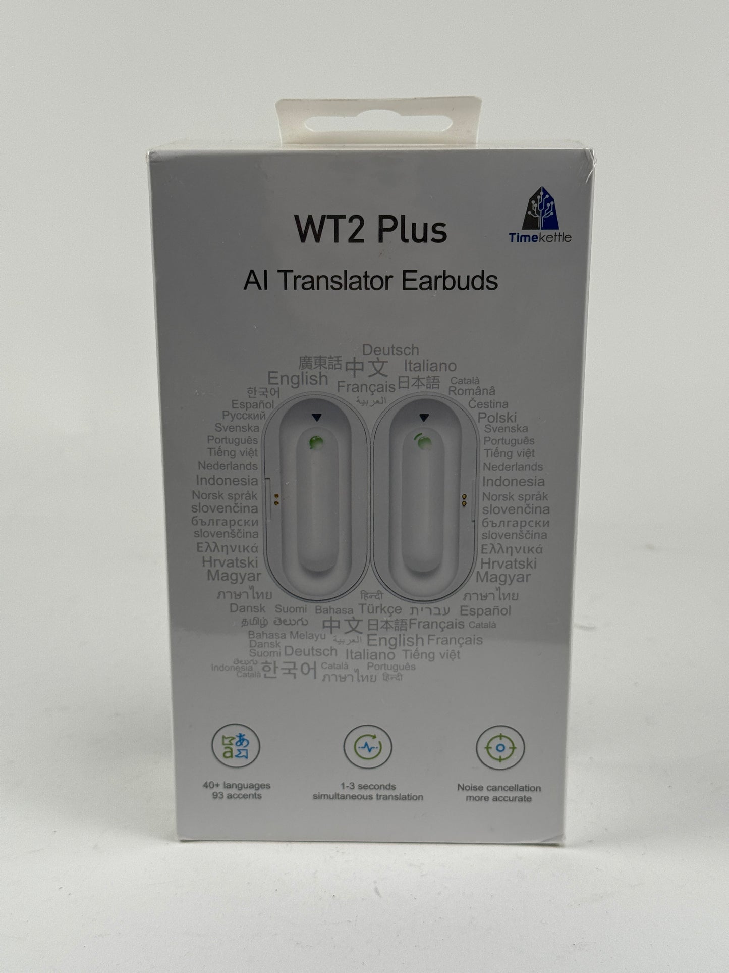 Timekettle WT2 Plus AI Translator Earbuds — 36 Languages & 84 Accents