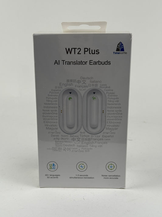Timekettle WT2 Plus AI Translator Earbuds — 36 Languages & 84 Accents