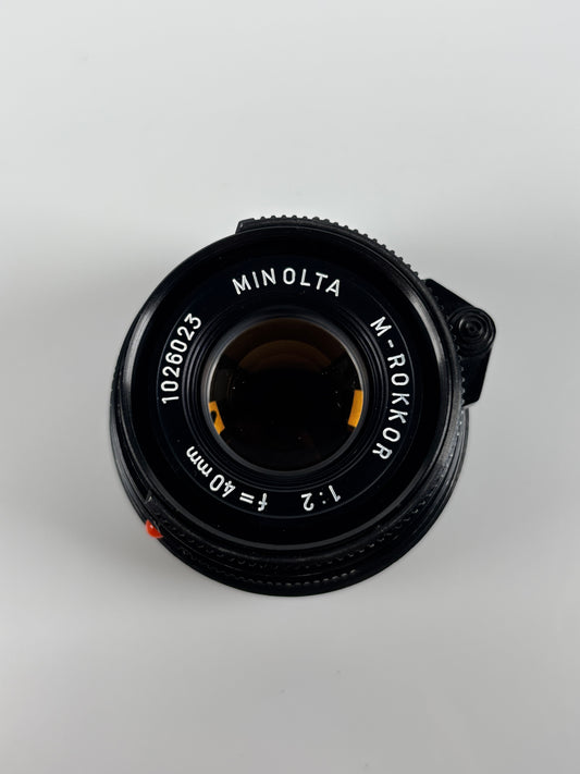 Minolta Rokkor M 40mm f/2 Leica M Mount Lens - Exc.