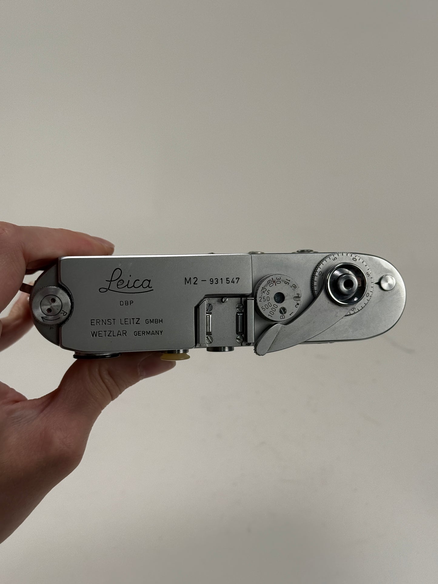Leica M2 button rewind Chrome 35mm rangefinder film camera body