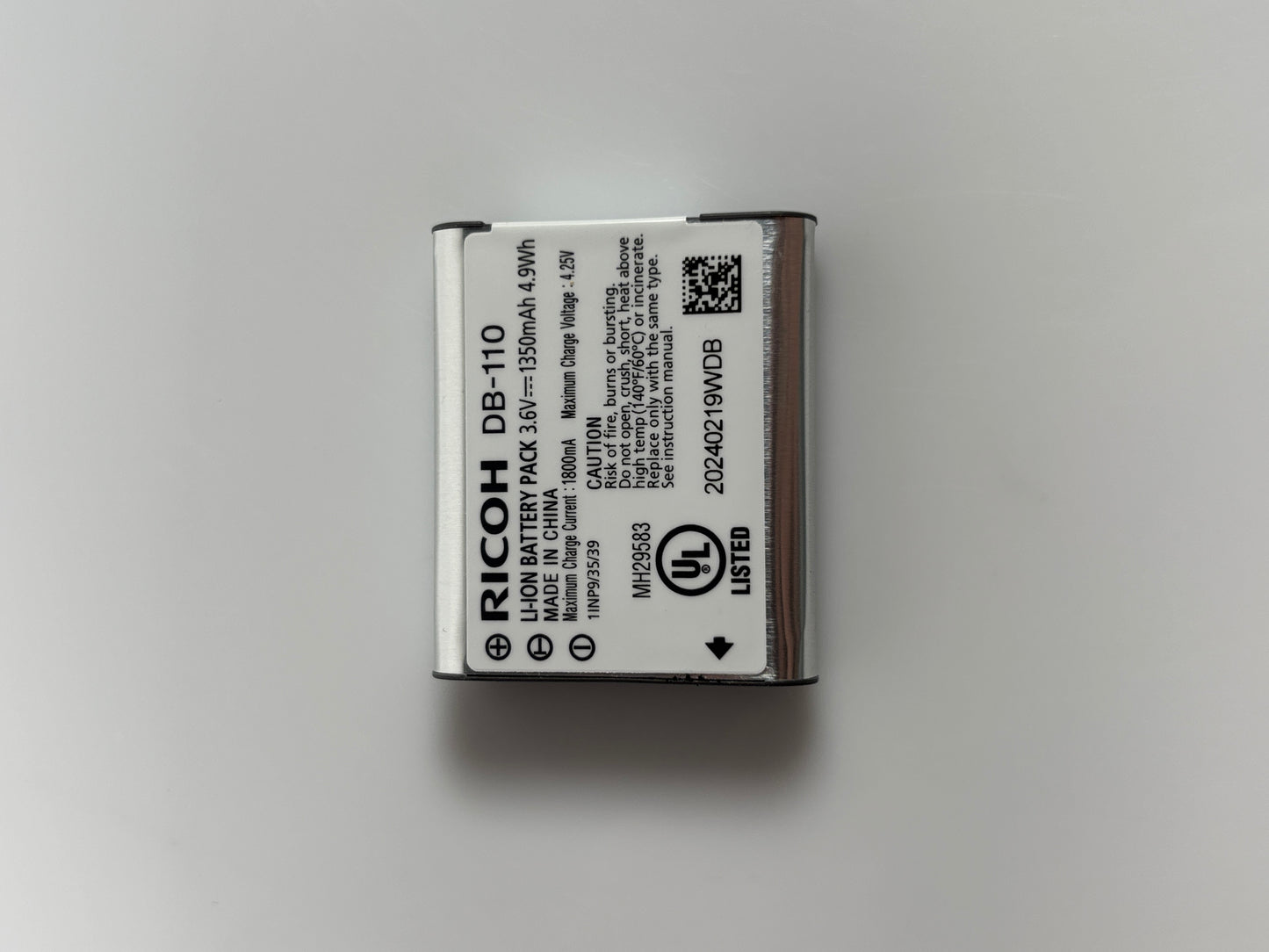 Ricoh DB-110 Battery for Ricoh GR Series Cameras