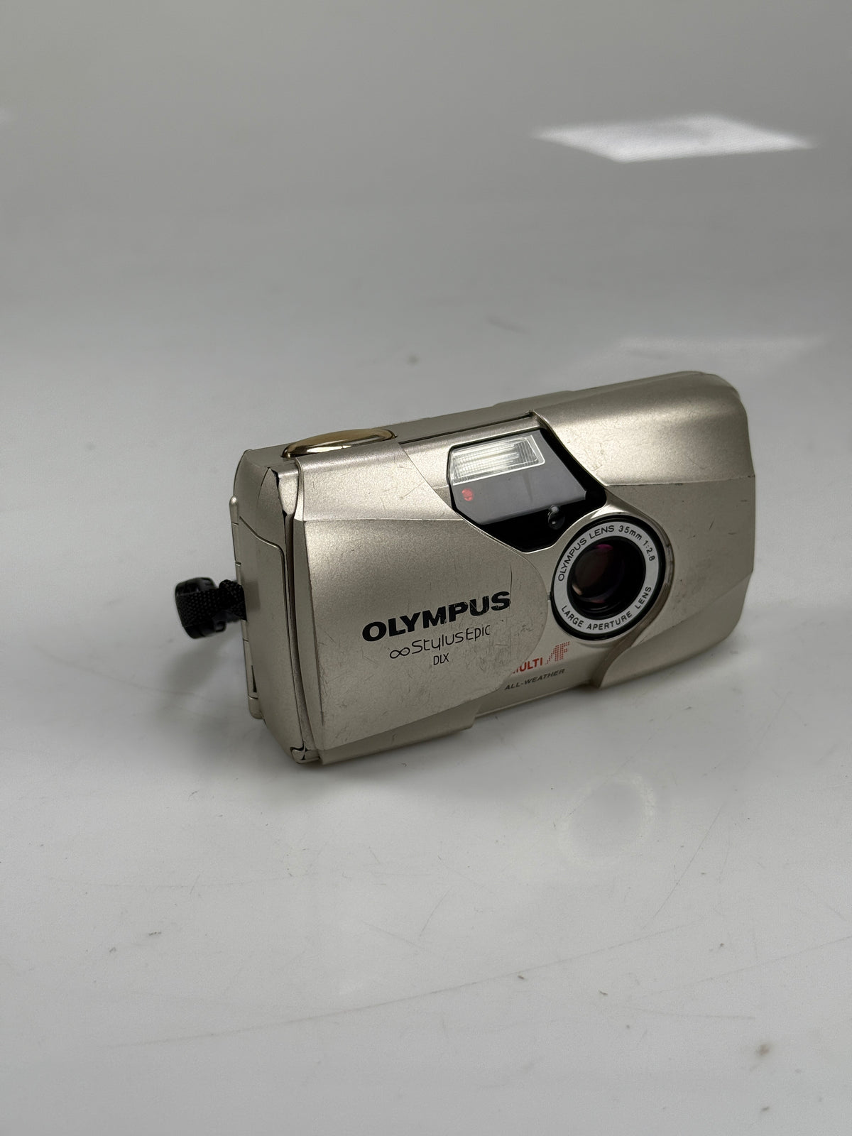 Olympus Stylus Epic DLX MJU II 35mm point and shoot p&s film camera 35mm f2.8 chrome/silver